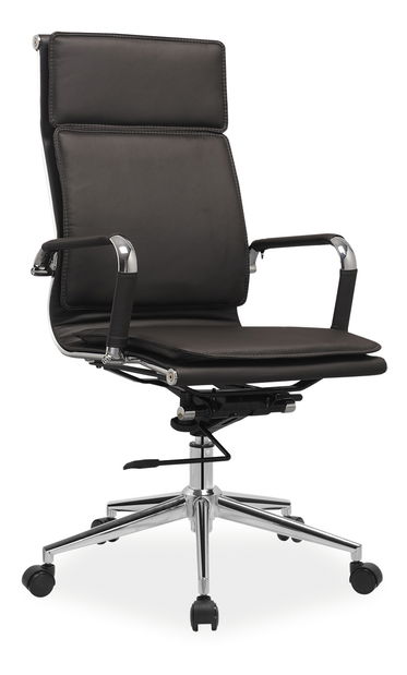 Fotoliu de birou Q 253 (piele ecologică maro)