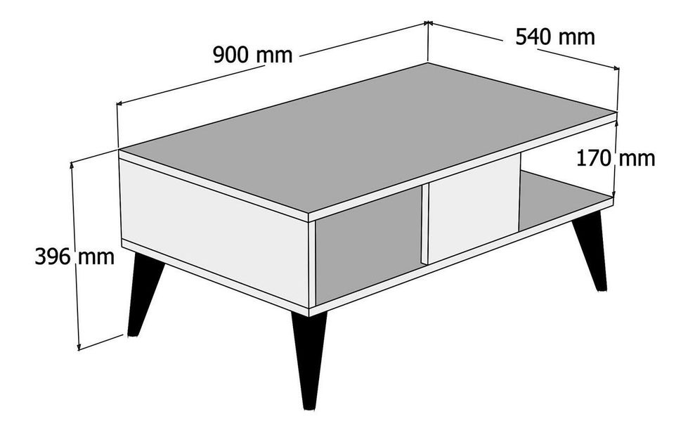 Konferenčný stolík Lydie (orech + mramor)