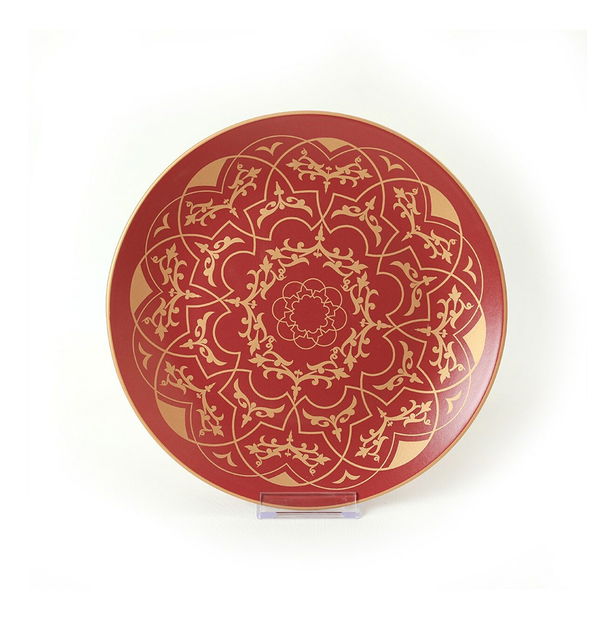 Étkező szett (24 db.) Orelia (piros + arany)