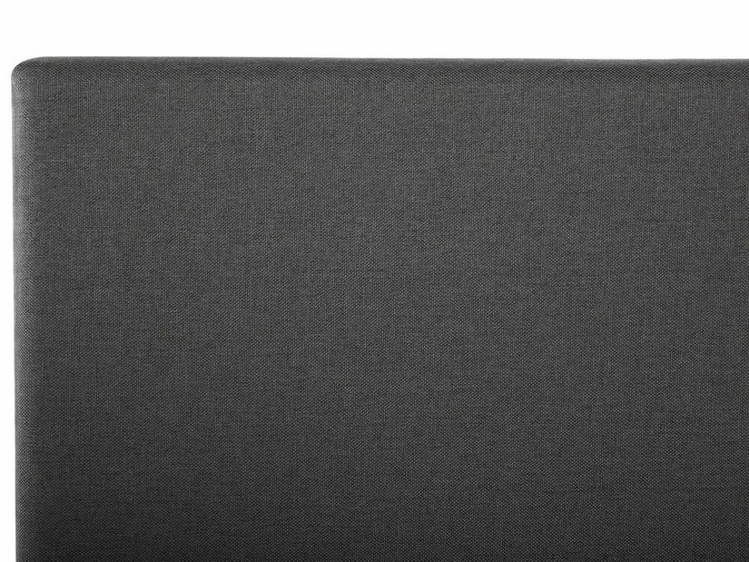 Bračni krevet Boxspring 180 cm PRESS (poliester) (siva) (s madracem i prostorom za odlaganje)