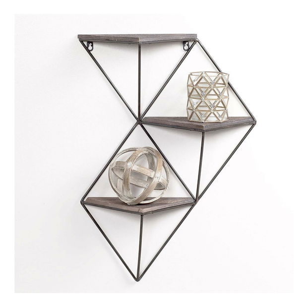 Dekoratív falipolc Duvelo 18 (dió + fekete) 