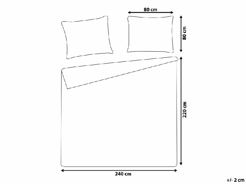 Lenjerie pat 220 x 240 cm Avignini (alb) (complet cu fețe de pernă)