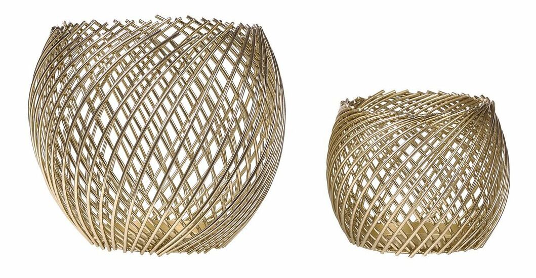 Set 2 svijećnjaka Tandi (zlatna)