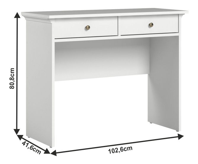 Toaletný stolík Phung (biela)