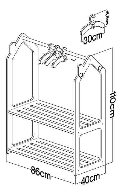 Dječja vješalica Smalinka 1 (breza)