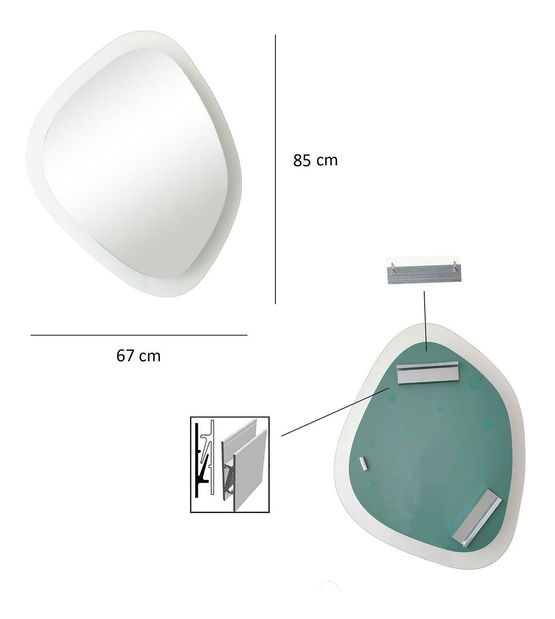 Zrkadlo Besusi 4 (transparentný) 