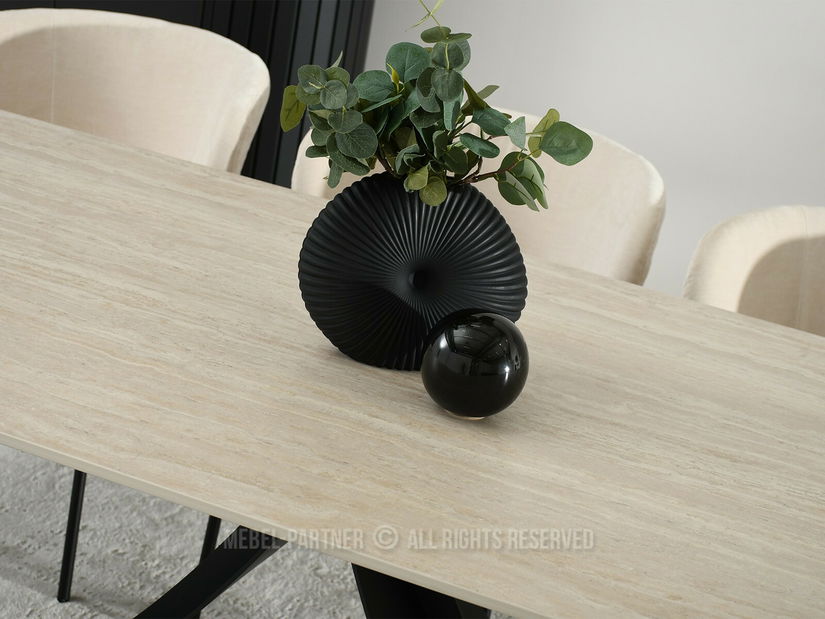 Masă sufragerie Pagina (bej + negru)