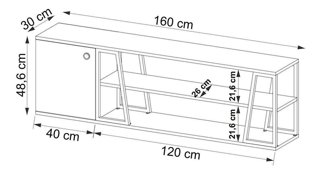 Raft Nidupe 8 (stejar zafir + alb) 