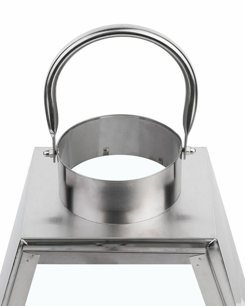 Lámpás CRETA 46 cm (rozsdamentes acél) (ezüst)