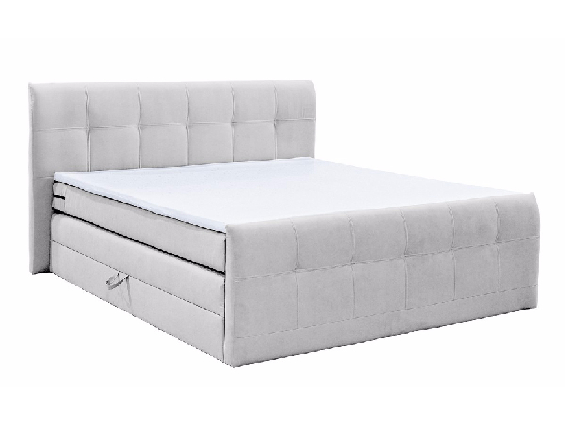 Boxspring Franciaágy 160 cm Milano fehér (matracokkal)