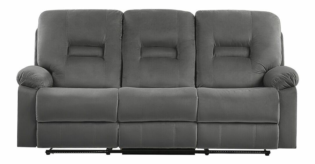 Canapea trei locuri Bev (gri) (cu port USB)