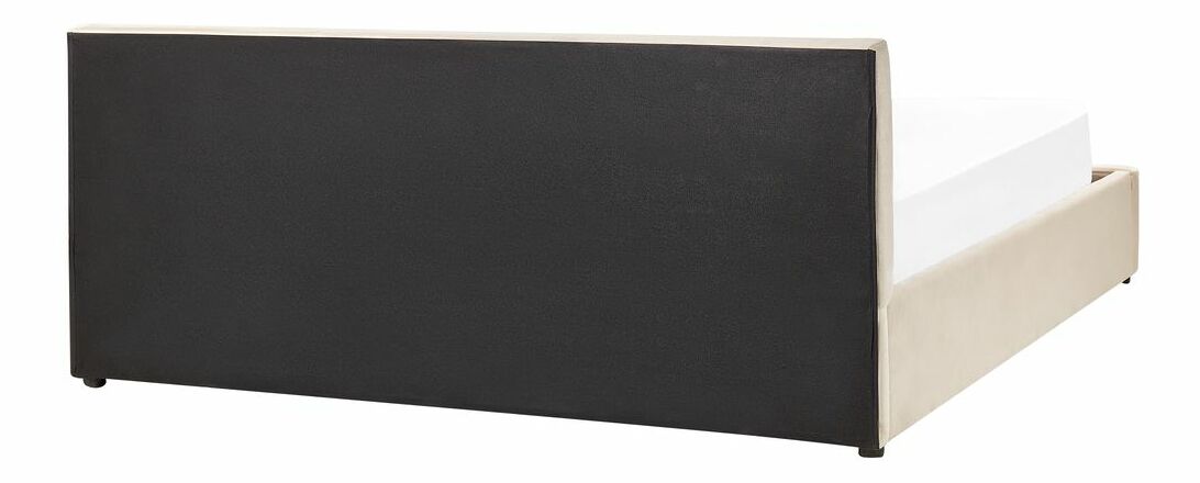 Pat matrimonial 180 cm Belize (bej) (cu somieră) (cu sp. depozitare)