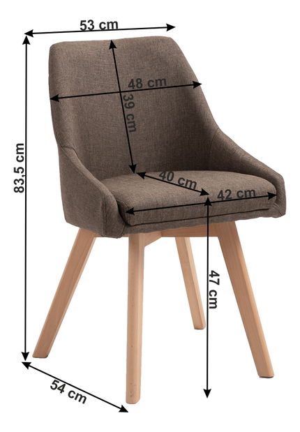 Scaun de bucătărie Terra (maro) *resigilate
