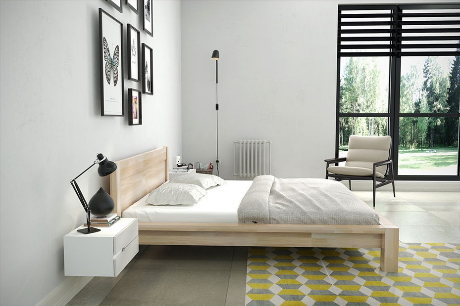 Manželská posteľ 160 cm Naturlig Fjaerland (buk)