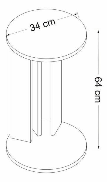 Kézi asztal Eqos (dió + antracit)