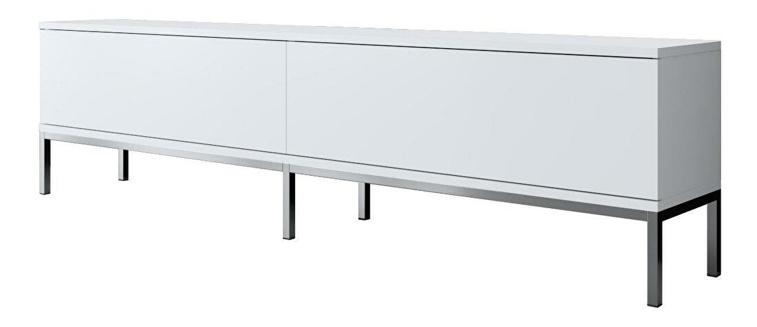 TV asztal/szekrény Vibubi 2 (fehér + ezüst) 