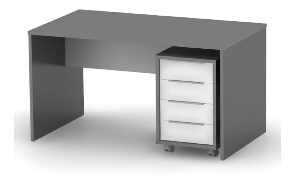 PC stolík Tempo Kondela Rumia (grafit + biela)