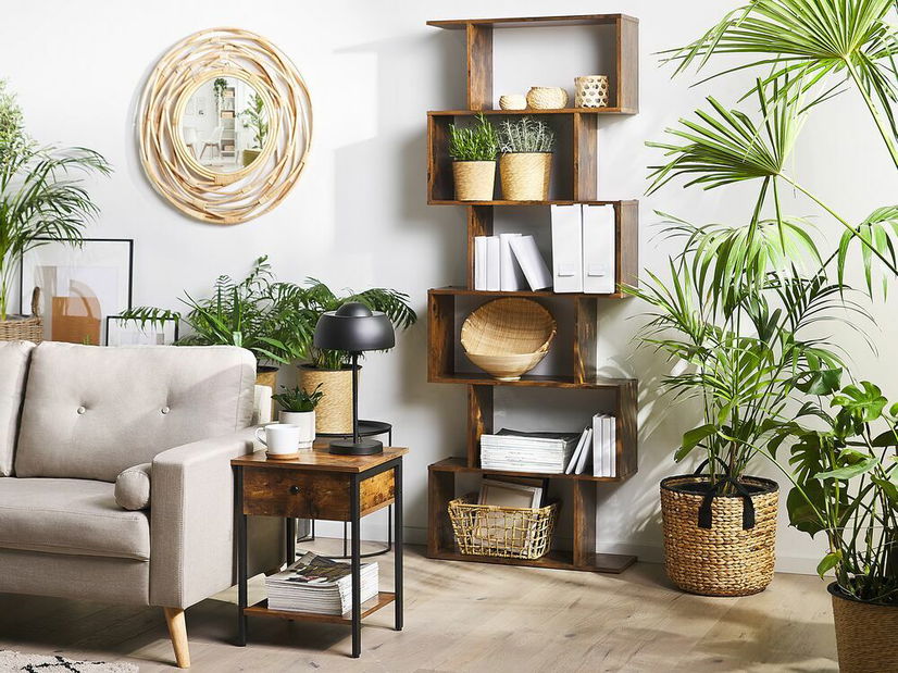 Regál VALSA (tmavé drevo)