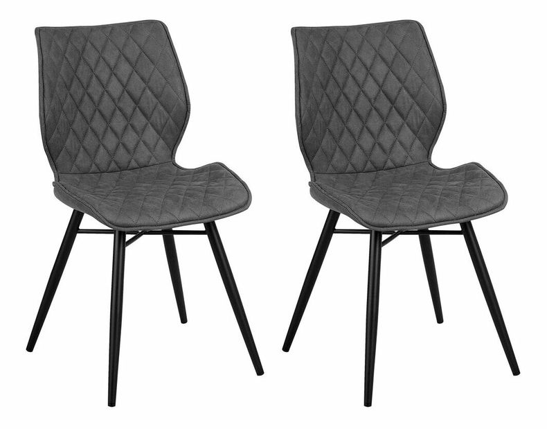 Set 2 buc. scaune pentru sufragerie Lissa (gri)