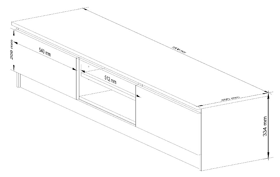 TV stolík Katalina (wenge)