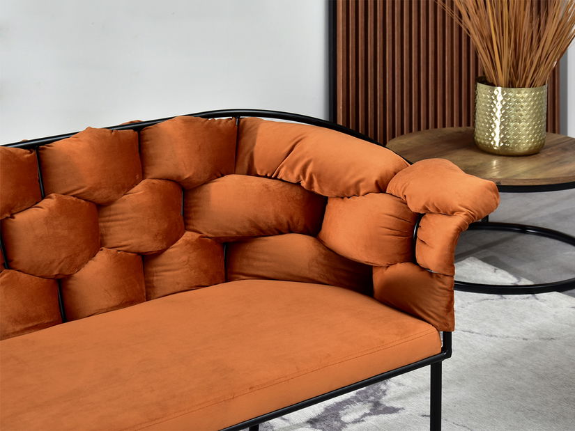 Pohovka dvojsedačka Pegaban (čierna)