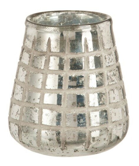 Svietnik Jolipa (15x15x17cm) (Strieborná)