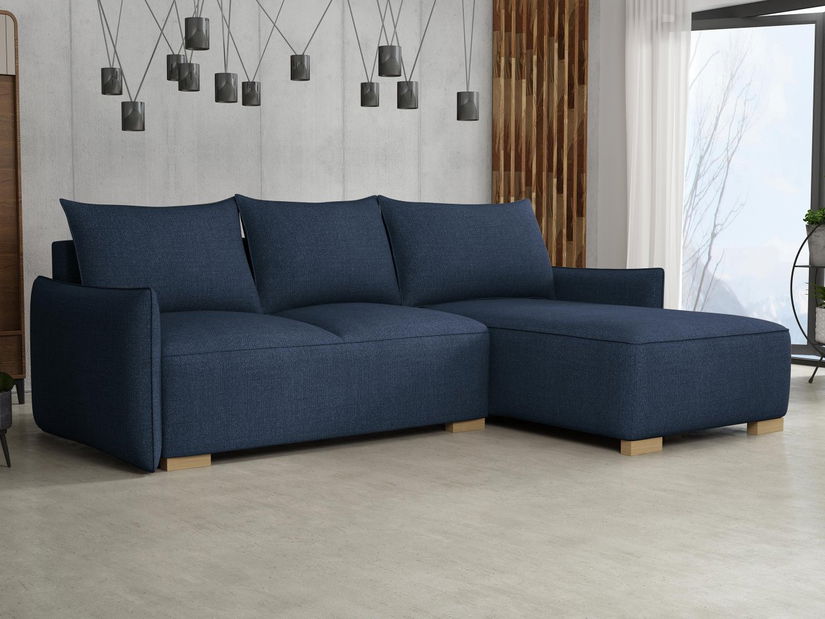 Sarokkanapé Gryfit L (kék) (tárolóhellyel)