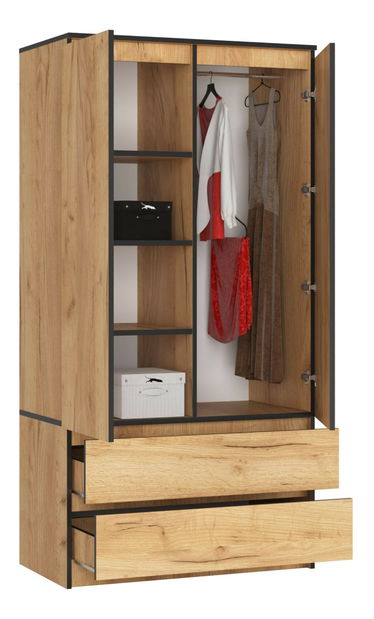 Dulap de haine Safwan (stejar craft)