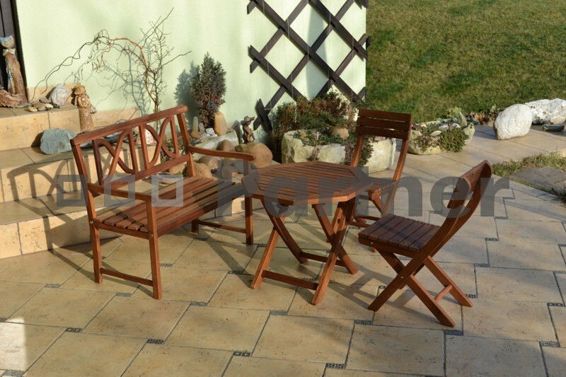 Detský záhradný nábytok Brighton 1+2+1 (Akácia)