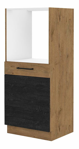 Dulap inferior de bucătărie Virion 60 DP 145 1F BB (Stejar lancelot + lemn închis)