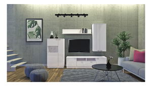 Mobilier living Kerimov (alb ultra lucios)