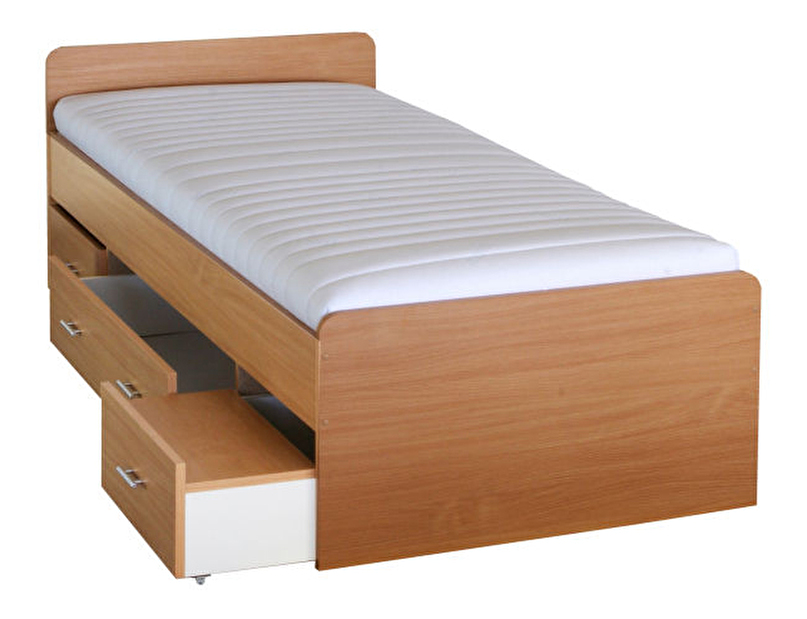 Jednolôžková posteľ 90 cm Dulce 80262 buk 22 (s úložným priestorom)*výpredaj