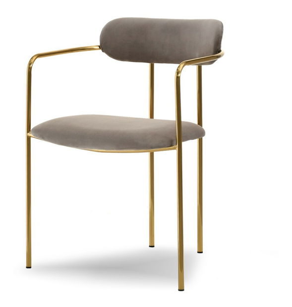 Stolička Magnus (béžová + zlatá)