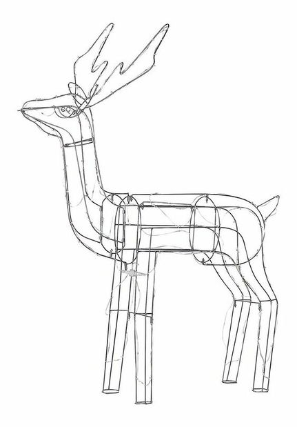 Decorațiune de exterior Cerb Lauza (argintiu)