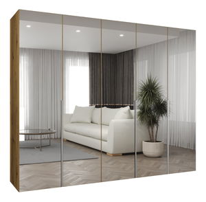 Dulap de haine 250 cm Alice 3 (Stejar artisan + Cașmir)