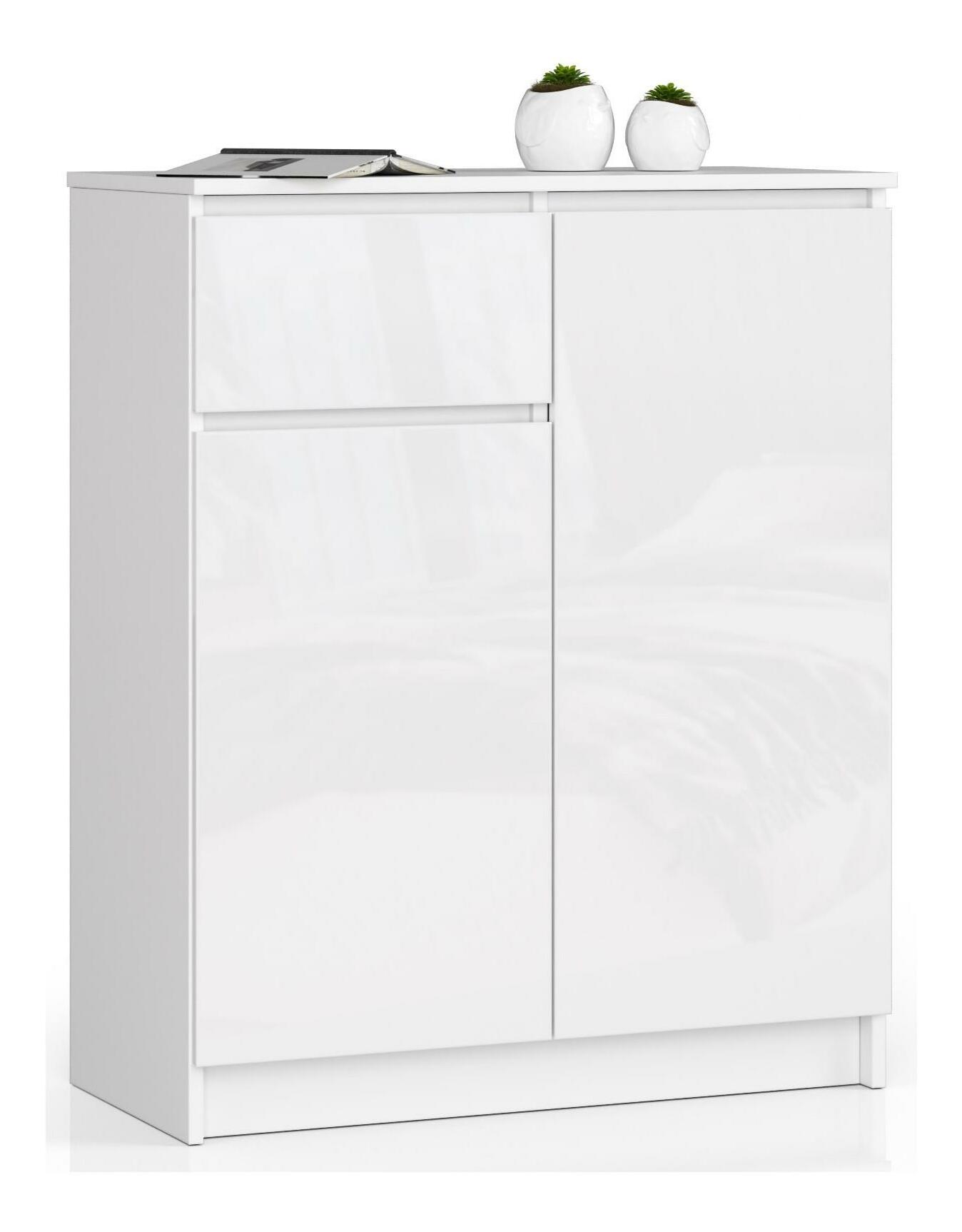 Komód Kaveri (fényes fehér)