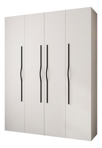 Dulap de haine 180 cm Carmela 40-2 (alb + Negru)