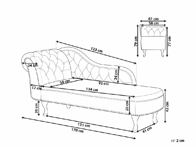 Fotoliu șezlong relaxare NILI (piele artificială) (multicolor) (S)