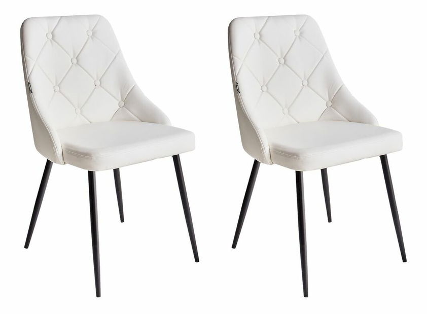 Set 2 buc. scaune pentru sufragerie Valero (alb)