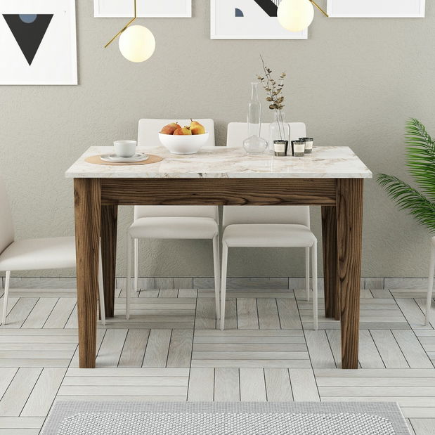 Blagovaonski stol (za 4 osobe) Kim (orah + bijela)