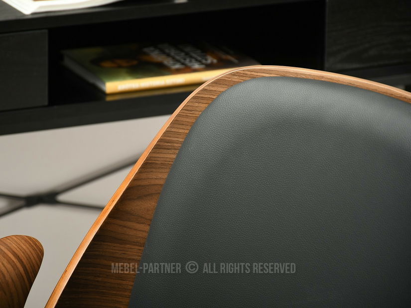 Fotoliu Enrique (nuc închis + negru)