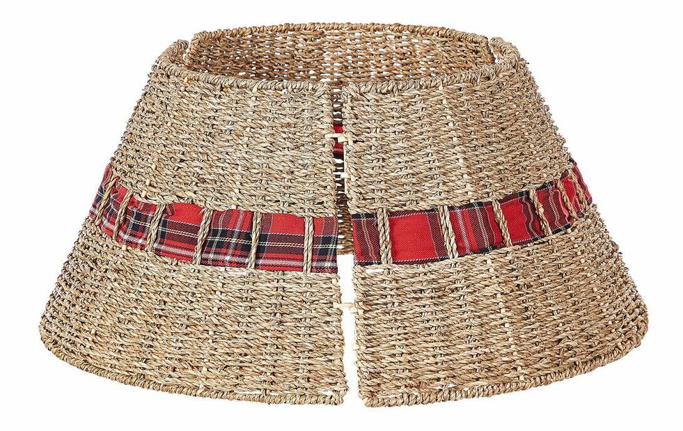 Ratanový kryt na stojan vianočného stromčeka ⌀ 60 cm Marza (béžová)