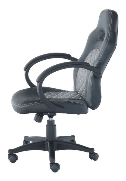 Fotoliu de birou Naseby New (Negru + Gri)