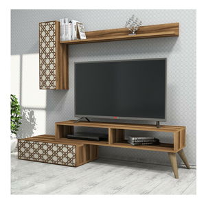 Obývacia stena Komite (orech + krémová)