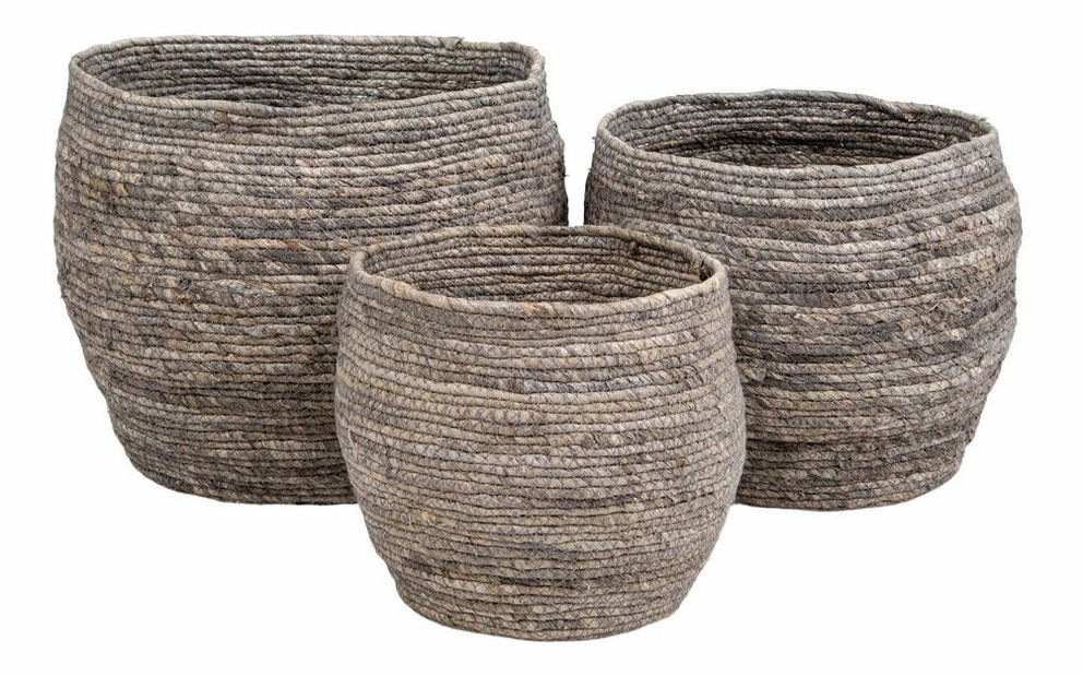 Set 3 ks košíkov Tlasalia (sivá)