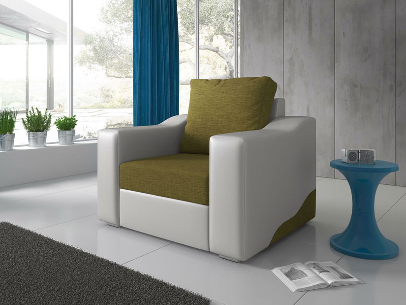 Kreslo Wisteria (zelená + biela)