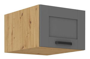 Dulap superior de bucătărie Lucid 50 NAGU-36 1F (Cadru: stejar artisan + front: mdf dustgrey)