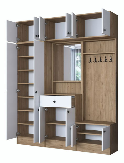 Predsoblje Emily 1 (orah + bijela)