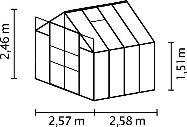 Stil clasic Greenhouse Jupiter 6700 (policarbonat + aluminiu anodizat)