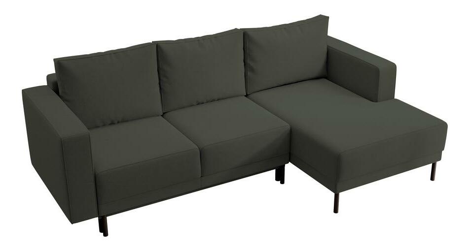 Rohová sedacia súprava Rodriguez mini (P) (zelená + čierna)